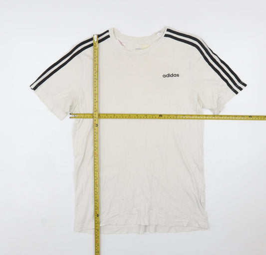 Adidas Boys White 15-16 Years T-Shirt Short Sleeve Crew Neck Sports Top