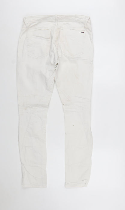 Tommy Hilfiger Men’s White Slim Fit Straight Jeans 28x32