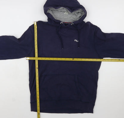FILA Men’s Blue Pullover Hoodie Size S Long Sleeve Sportswear
