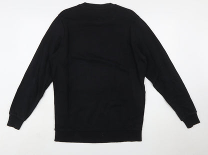 Diesel Mens Black Logo Crew Neck Sweatshirt Size S