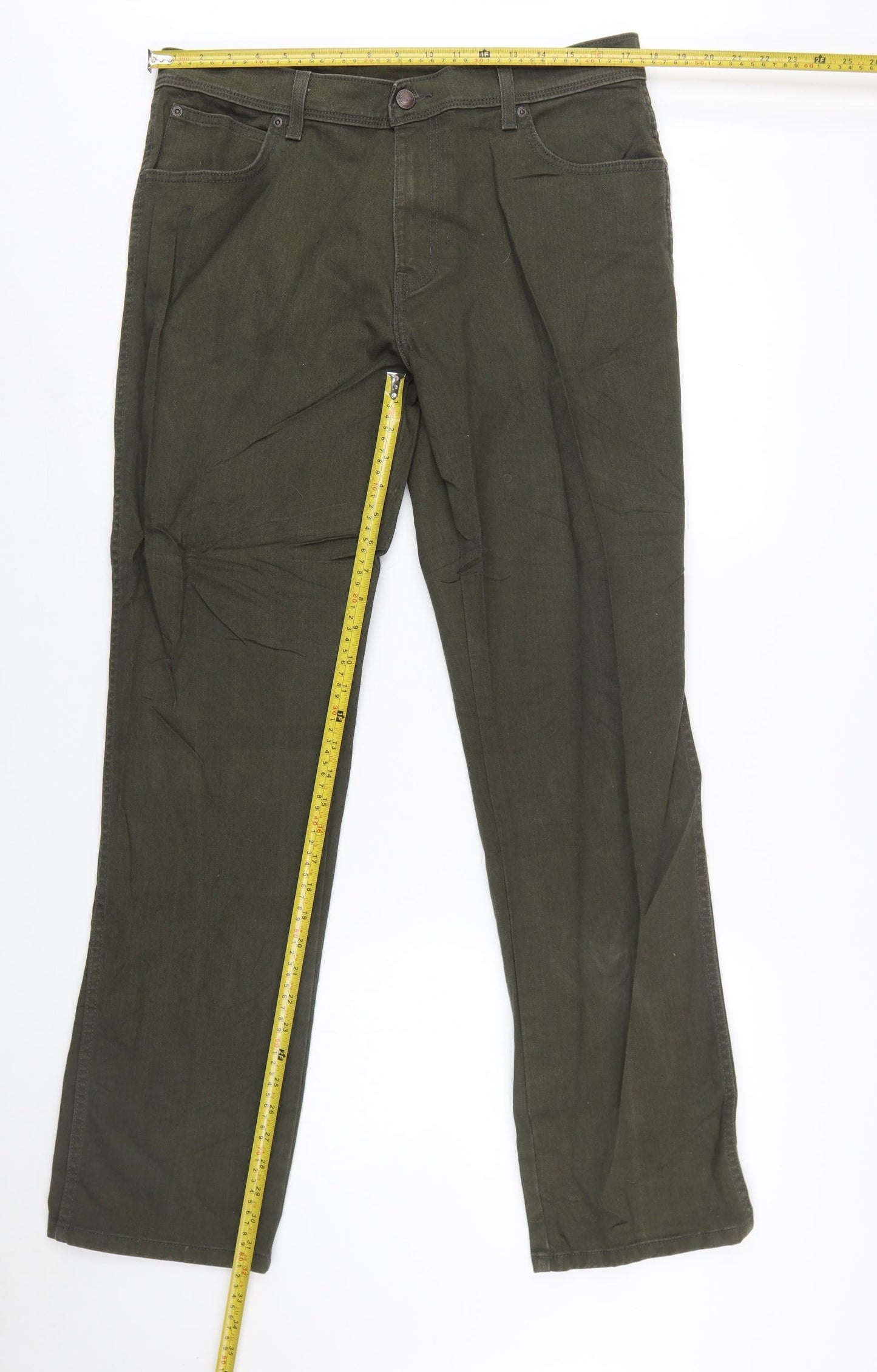Wrangler Men's Green Straight Regular Fit Jeans W36 L34