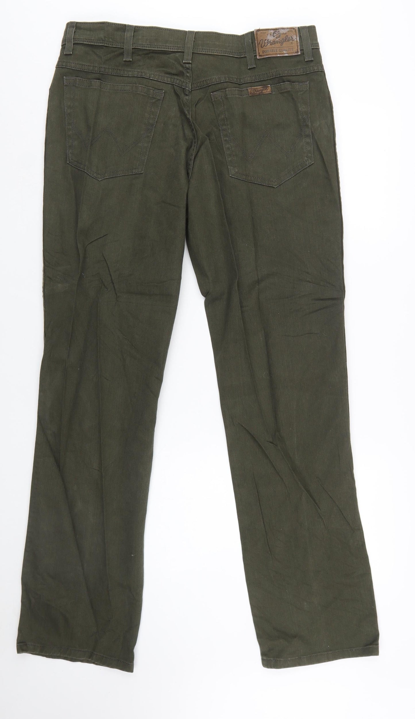 Wrangler Men's Green Straight Regular Fit Jeans W36 L34