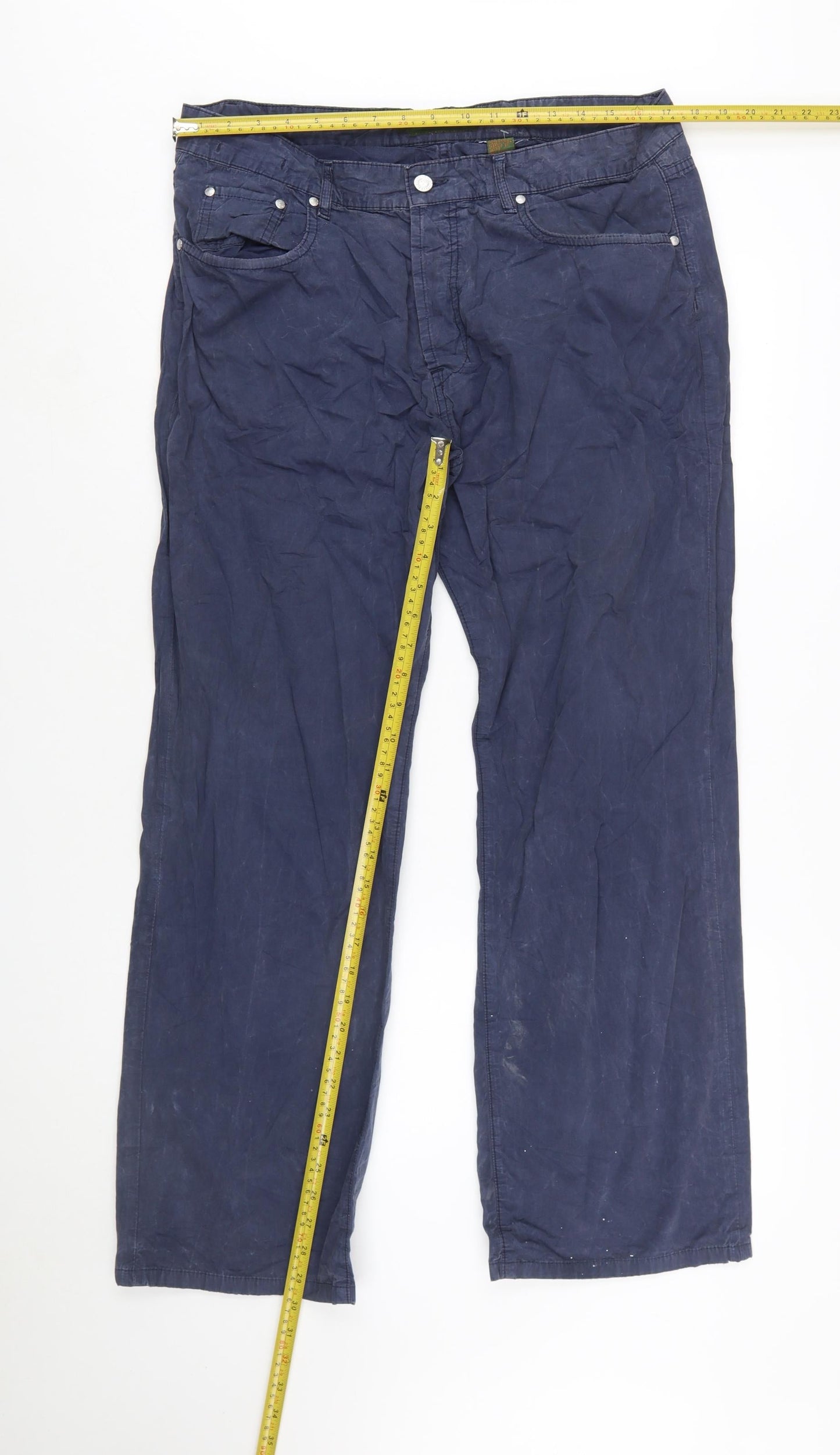 Timberland Men's Blue Chino Trousers Size 36 Regular Fit Cotton