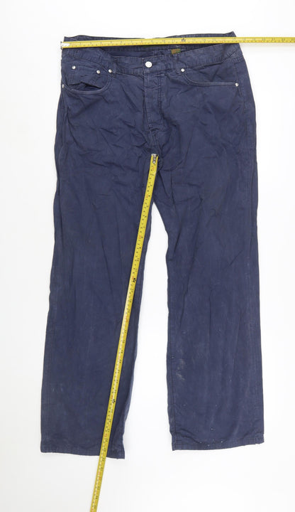 Timberland Men's Blue Chino Trousers Size 36 Regular Fit Cotton