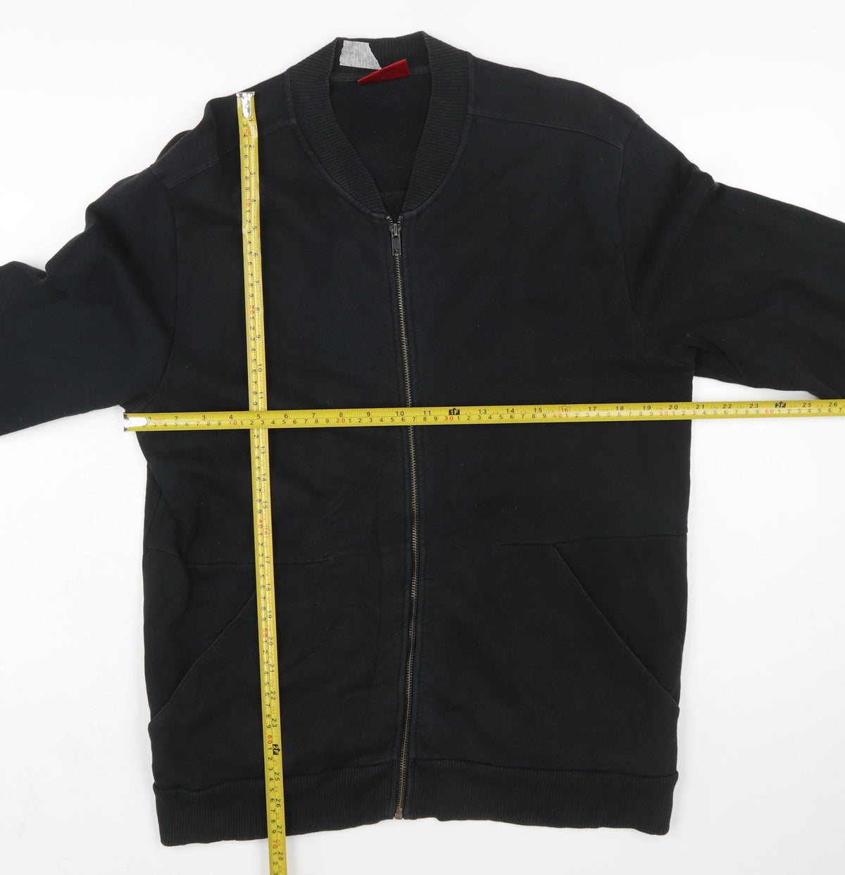 Hugo Boss Men’s Black XL Full Zip Sweatshirt Cotton Elastane