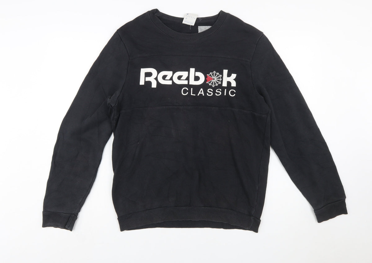 Reebok Men’s Black Small Classic Logo Crew Neck Sweatshirt