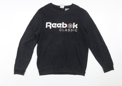 Reebok Men’s Black Small Classic Logo Crew Neck Sweatshirt