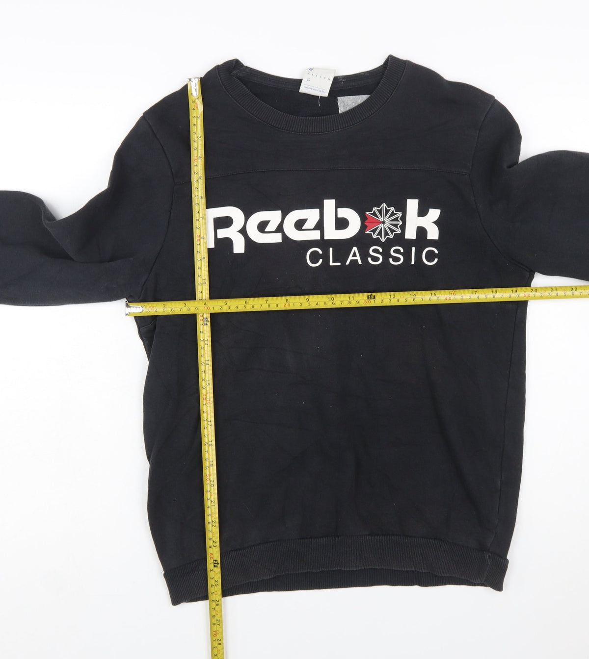 Reebok Men’s Black Small Classic Logo Crew Neck Sweatshirt