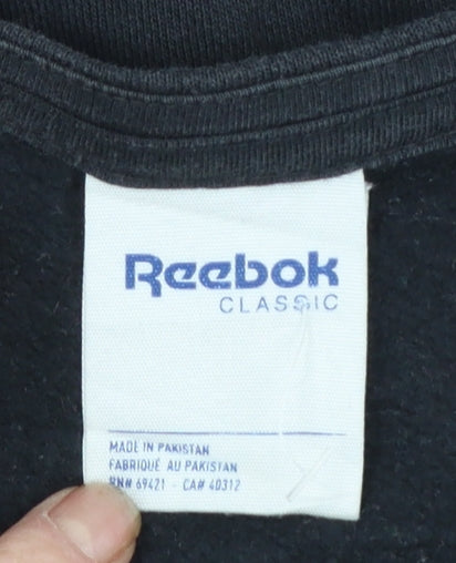 Reebok Men’s Black Small Classic Logo Crew Neck Sweatshirt