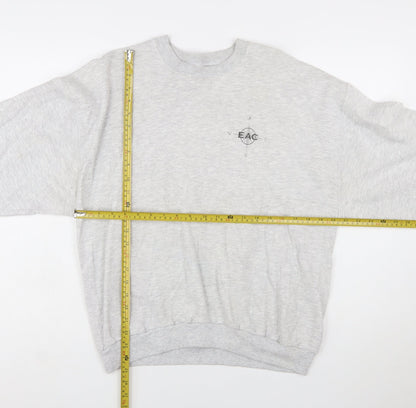 Jerzees Women’s Grey Crew Neck Pullover Sweatshirt Size L