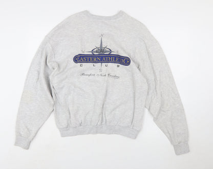 Jerzees Women’s Grey Crew Neck Pullover Sweatshirt Size L