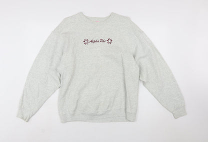 Fruit of the Loom Women's Grey Alpha Phi Pullover Sweatshirt Size L
