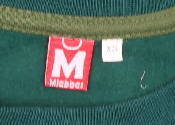 Mlabbas Womens Green Peace Graphic Pullover Sweatshirt XS