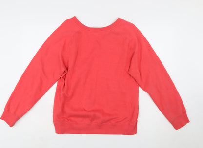 Sfida Women Red Crew Neck Pullover Sweatshirt Size 14