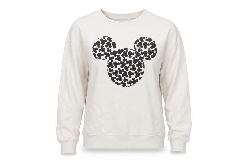 Disney Primark Women Beige Mickey Mouse Pullover Sweatshirt Size S