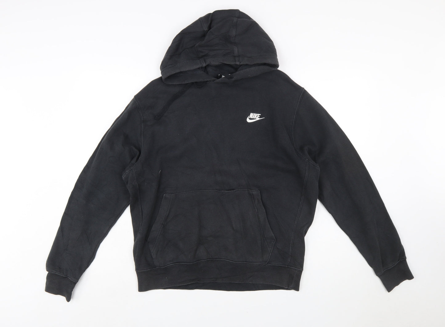 Nike Men's Black Pullover Hoodie M Regular Fit Fleece Sportswear