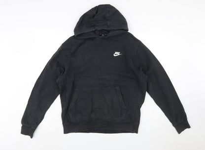 Nike Men's Black Pullover Hoodie M Regular Fit Fleece Sportswear