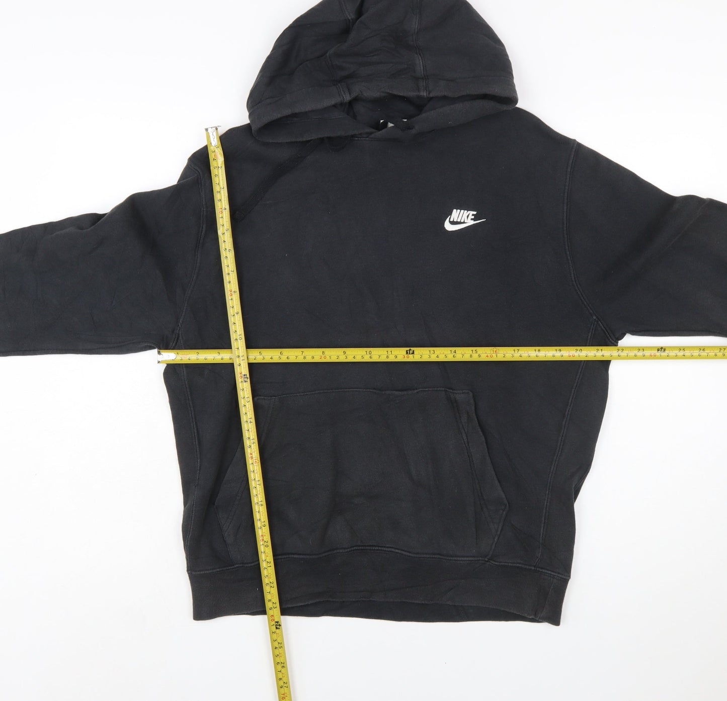 Nike Men's Black Pullover Hoodie M Regular Fit Fleece Sportswear