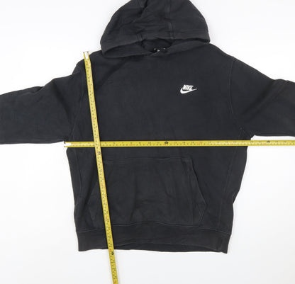 Nike Men's Black Pullover Hoodie M Regular Fit Fleece Sportswear
