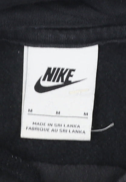 Nike Men's Black Pullover Hoodie M Regular Fit Fleece Sportswear