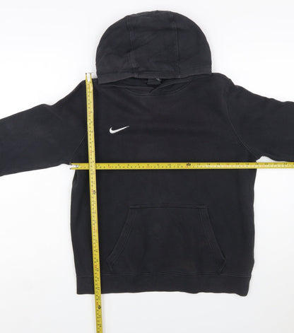 Nike Boys Black XL Pullover Hoodie – Classic Relaxed Fleece Sweatshirt