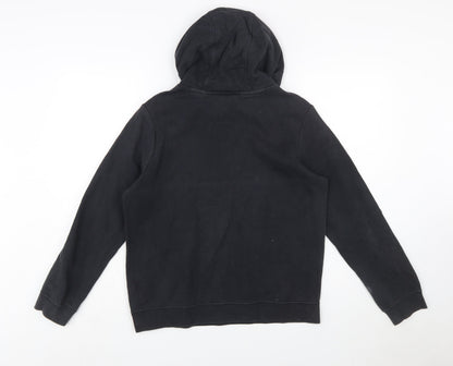 Nike Boys Black XL Pullover Hoodie – Classic Relaxed Fleece Sweatshirt