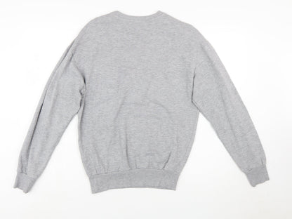 H&M Divided Women's Grey NYC Sweatshirt XS Cotton Blend Casual