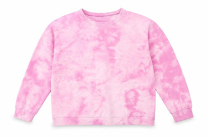 Hanes Women Pink Tie Dye Pullover Sweatshirt XL Cotton Casual
