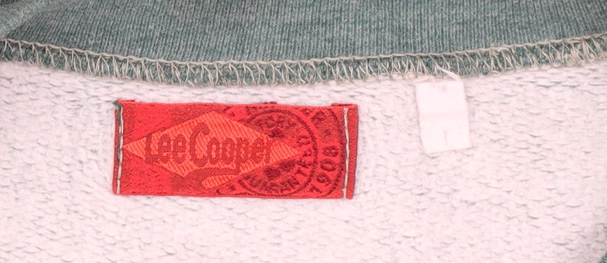 Lee Cooper Men's Green Crew Neck Pullover Sweatshirt L