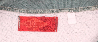 Lee Cooper Men's Green Crew Neck Pullover Sweatshirt L
