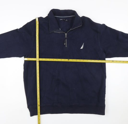 Nautica Men's Blue 1/2 Zip Fleece Sweatshirt Size L