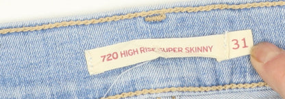 Levi Strauss Womens Blue High Rise Skinny Jeans Size 31