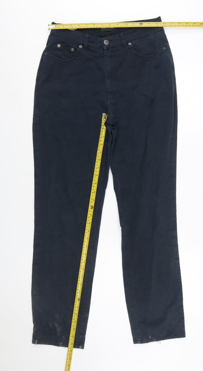 Marc O'Polo Women's Blue Chino Trousers Size 14 Straight Leg