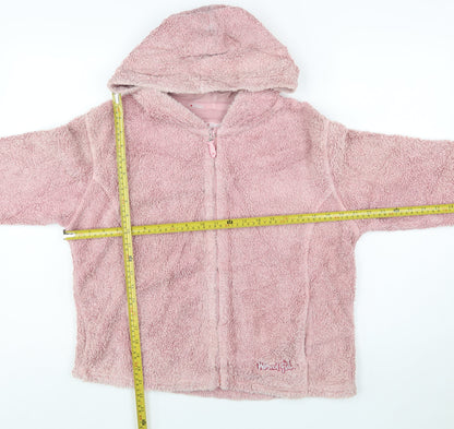 Weird Fish Womens Pink Full Zip Hoodie Size M 100% Cotton Fleece Jacket