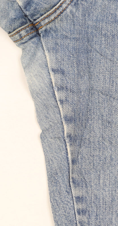 Wrangler Men's Blue Straight Denim Jeans 34x30 Mid Rise