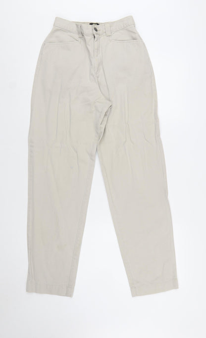 Lee Casuals Women's Beige Chino Trousers Size 4 Cotton Straight Leg