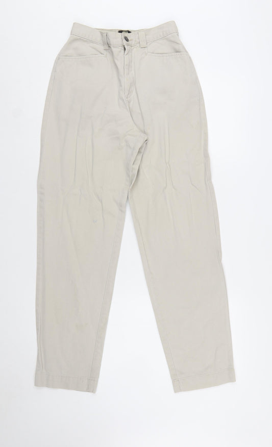Lee Casuals Women's Beige Chino Trousers Size 4 Cotton Straight Leg