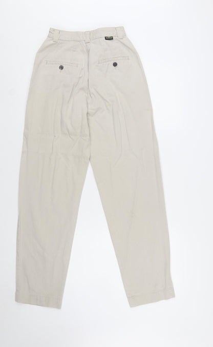Lee Casuals Women's Beige Chino Trousers Size 4 Cotton Straight Leg