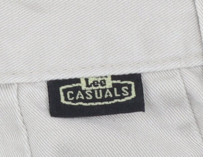 Lee Casuals Women's Beige Chino Trousers Size 4 Cotton Straight Leg