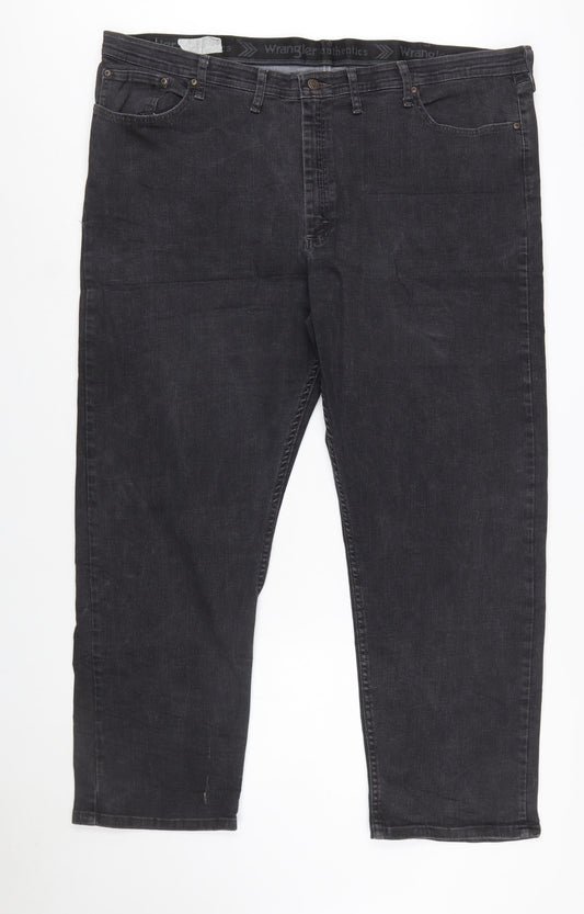 Wrangler Authentics Men's Black Straight Jeans Size 48x30
