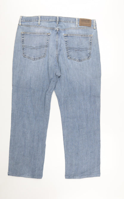 Levi Strauss Men's Blue 38x32 Athletic Fit Straight Denim Jeans
