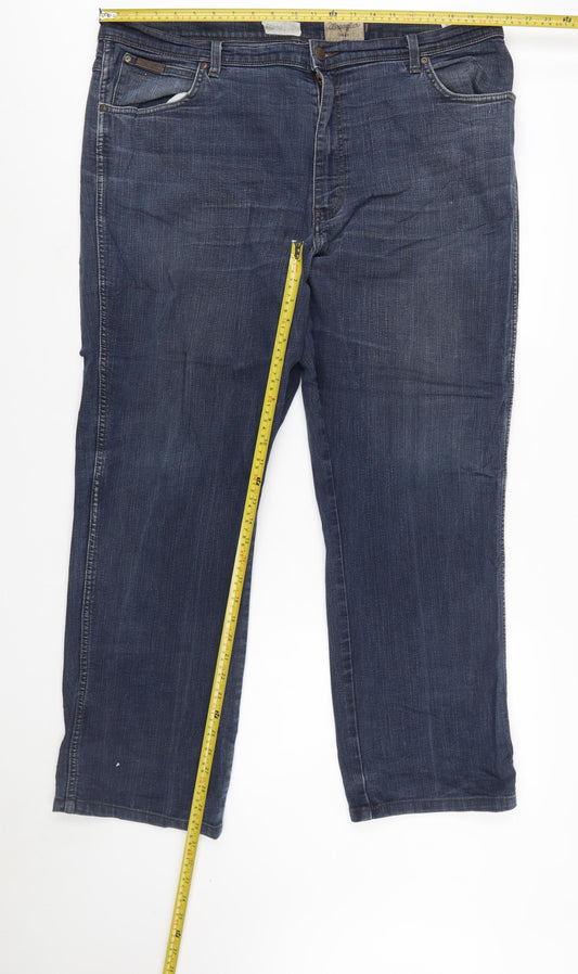 Wrangler Men's Blue Texas Stretch Straight Jeans W42 L34