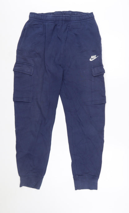 Nike Men's Blue Cargo Jogger Trousers Size S