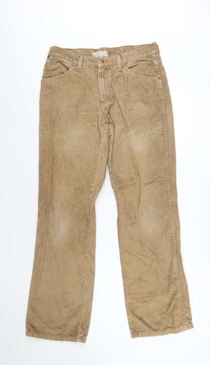 Wrangler Men's Beige Corduroy Chino Trousers 31x32