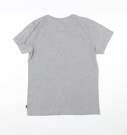 Levi's Boys Grey Logo Short Sleeve Cotton T-Shirt Size 14 Years