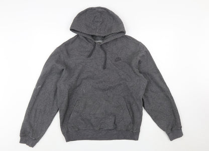Nike Men's Grey Pullover Hoodie Size S Fleece Sportswear