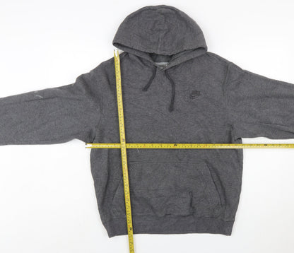 Nike Men's Grey Pullover Hoodie Size S Fleece Sportswear