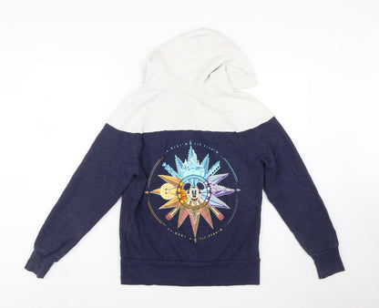 Disney Parks Womens Navy Full Zip Hoodie Mickey Medium
