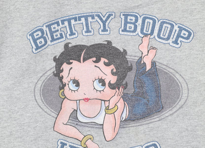 Jerzees Women's Grey Betty Boop Graphic Pullover Sweatshirt M