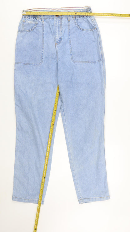 Lee Women's Blue Mom Jeans Size 14 Relaxed Fit Denim